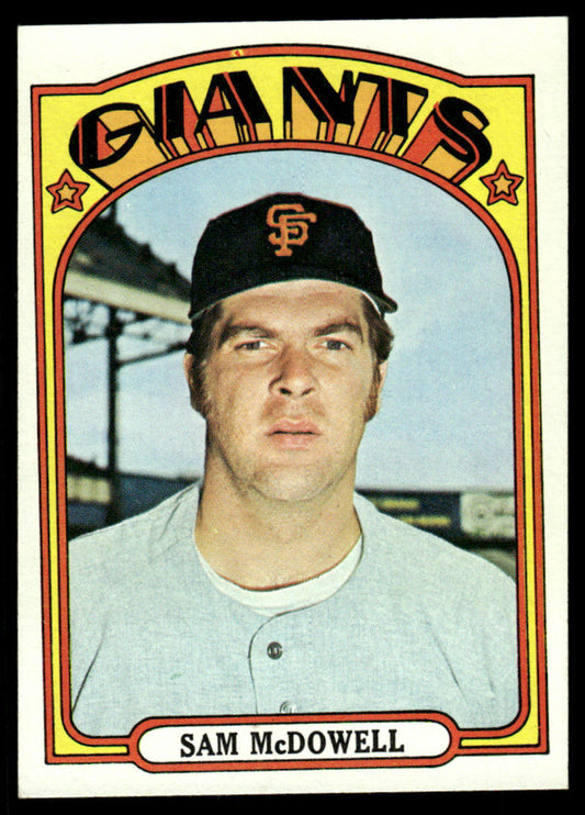 1972 Topps Baseball #720 - Sam McDowell - EXMT