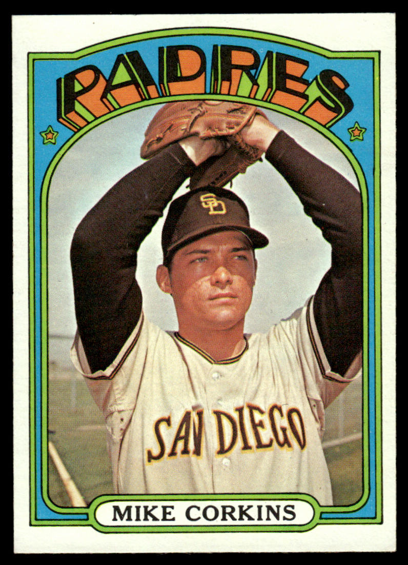 1972 Topps Baseball #608 - Mike Corkins - NMMT