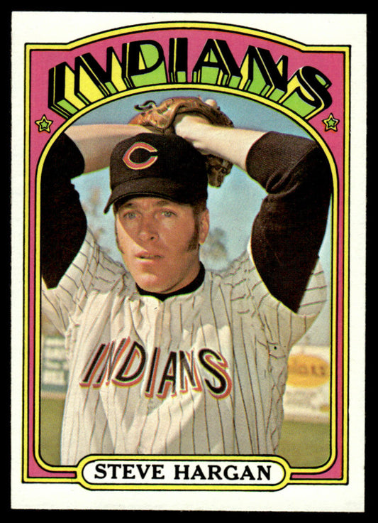 1972 Topps Baseball #615 - Steve Hargan - EXMT