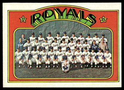 1972 Topps Baseball #617 - Kansas City Royals - EXMT