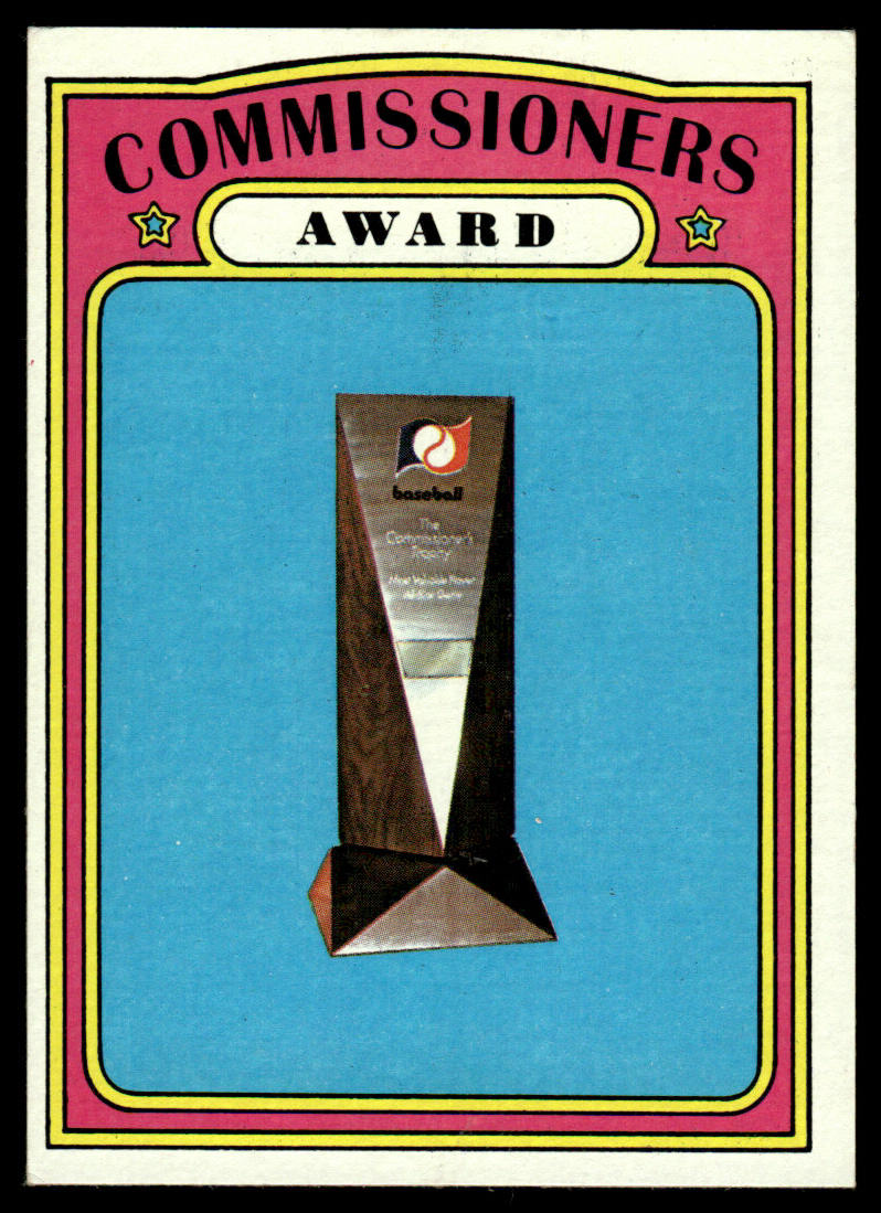 1972 Topps Baseball #621 - Commissioners Award - EX