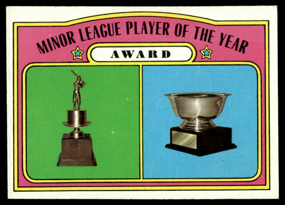 1972 Topps Baseball #624 - Minor League Player of the Year Award - EXMT