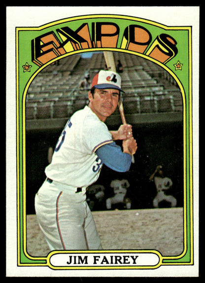 1972 Topps Baseball #653 - Jim Fairey - EXMT