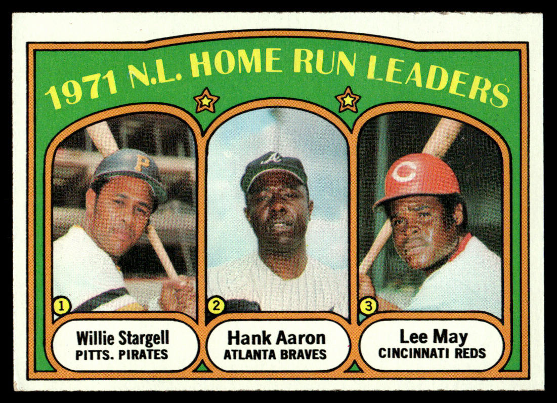 1972 Topps Baseball #89 - 1971 N.L. Home Run Leaders - EXMT