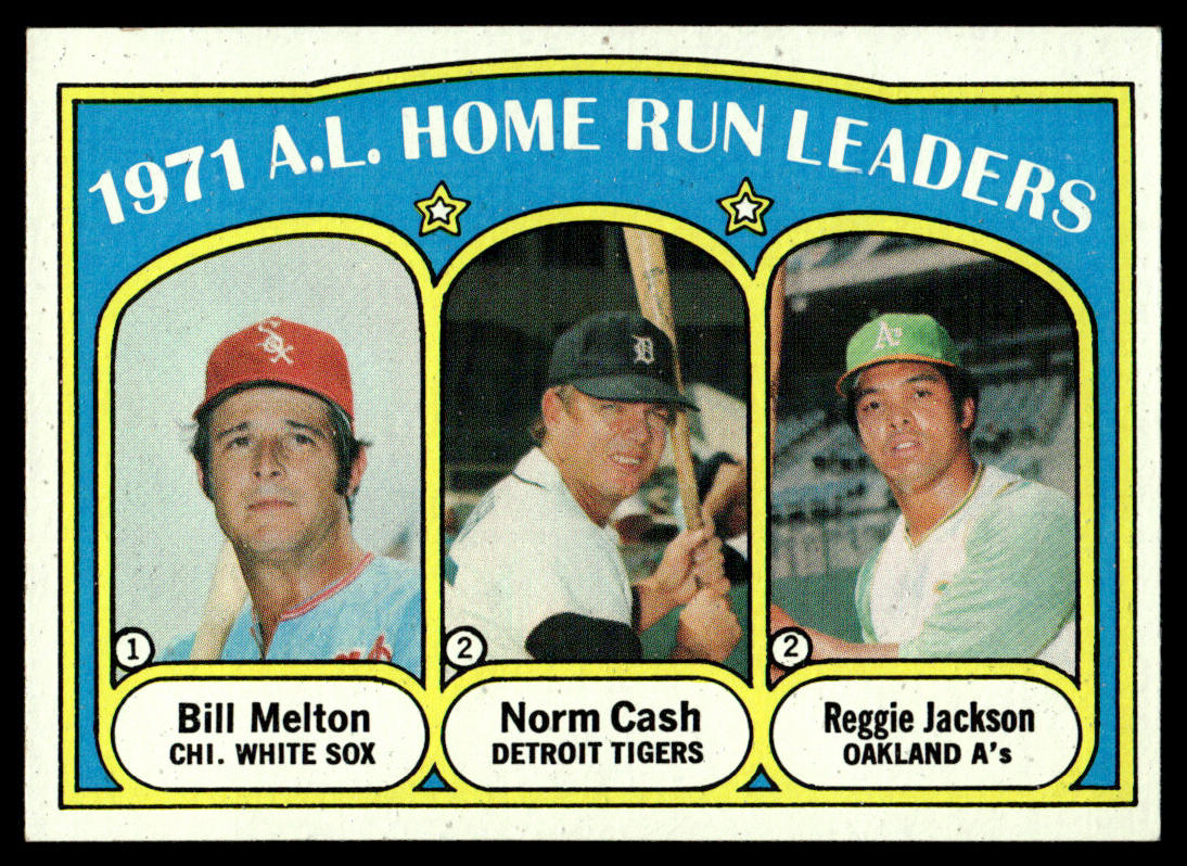 1972 Topps Baseball #90 - 1971 A.L. Home Run Leaders - NM