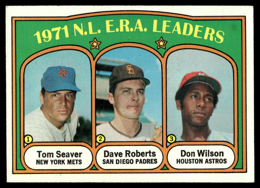 1972 Topps Baseball #91 - 1971 N.L. E.R.A. Leaders - NM
