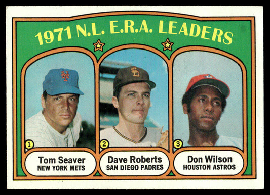 1972 Topps Baseball #91 - 1971 N.L. E.R.A. Leaders - NM