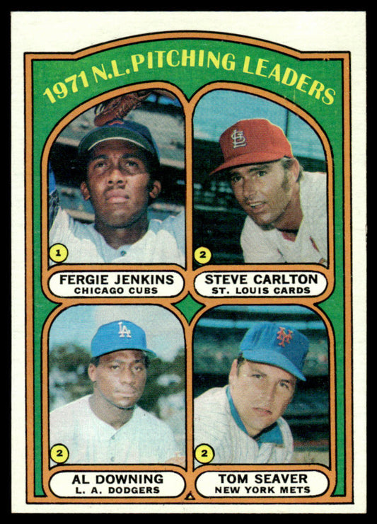 1972 Topps Baseball #93 - 1971 N.L. Pitching Leaders - EXMT
