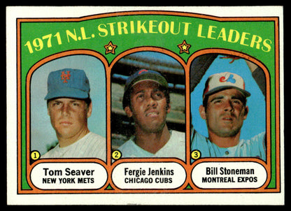 1972 Topps Baseball #95 - 1971 N.L. Strikeout Leaders - EXMT