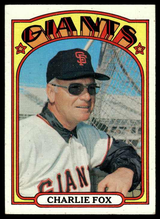 1972 Topps Baseball #129 - Charlie Fox - EXMT