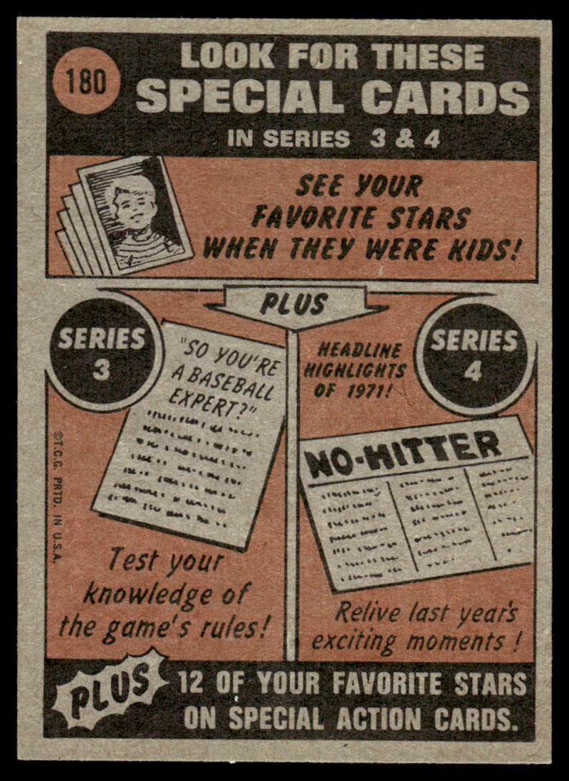 1972 Topps Baseball #180 - Dock Ellis IA - EXMT