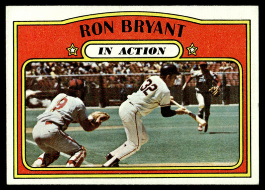 1972 Topps Baseball #186 - Ron Bryant IA - NMMT