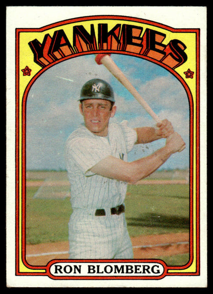 1972 Topps Baseball #203 - Ron Blomberg RC - EXMT