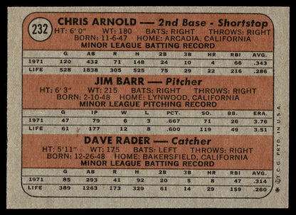 1972 Topps Baseball #232 - Giants 1972 Rookie Stars - NM