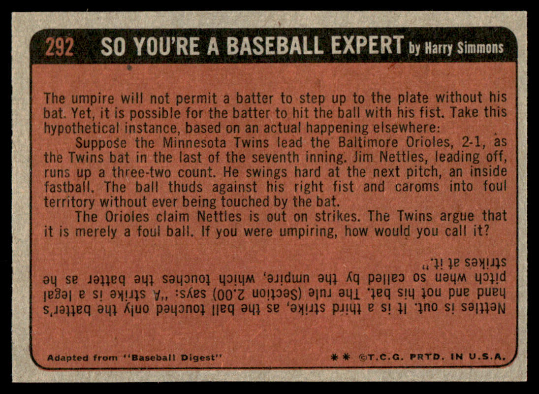 1972 Topps Baseball #292 - Hal McRae IA - EX