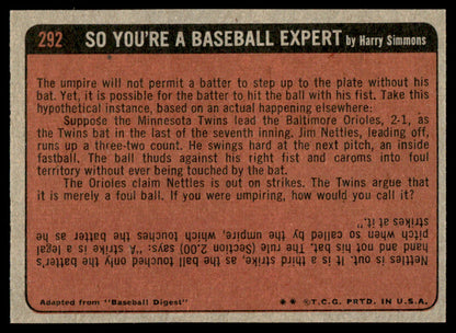 1972 Topps Baseball #292 - Hal McRae IA - EX