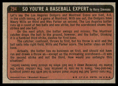 1972 Topps Baseball #294 - Danny Frisella IA - EXMT