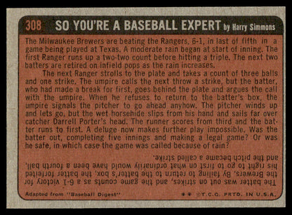 1972 Topps Baseball #308 - Steve Renko IA - NM