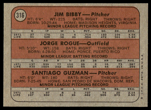 1972 Topps Baseball #316 - Cardinals 1972 Rookie Stars - NM