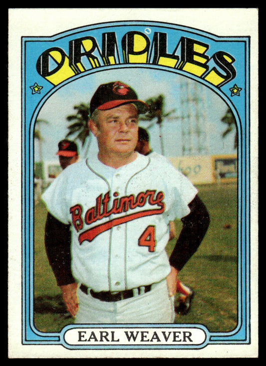 1972 Topps Baseball #323 - Earl Weaver - EXMT