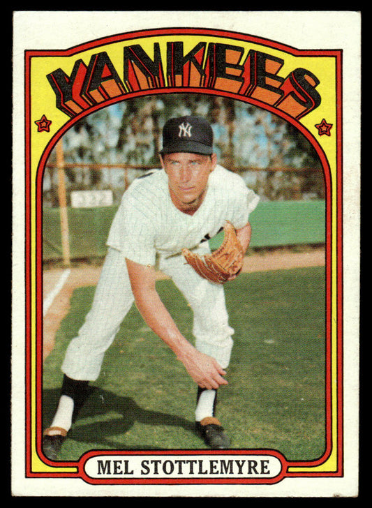 1972 Topps Baseball #325 - Mel Stottlemyre - EXMT