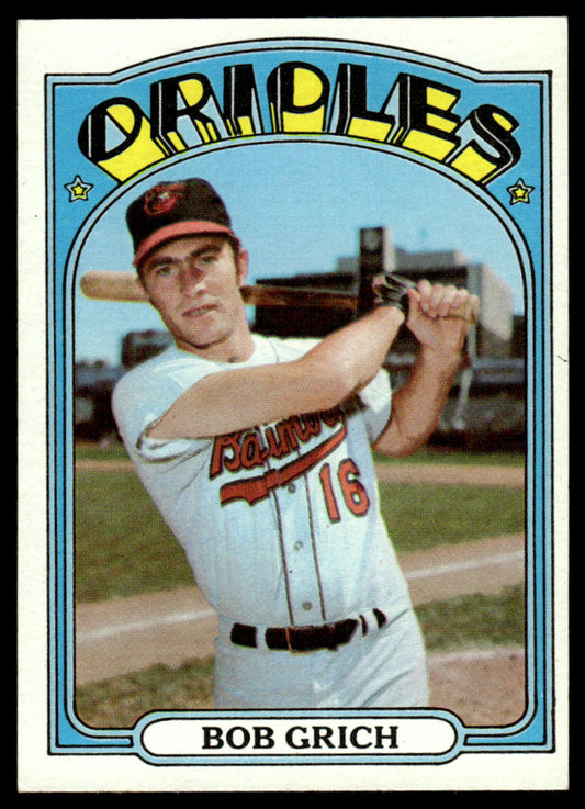 1972 Topps Baseball #338 - Bob Grich - NM
