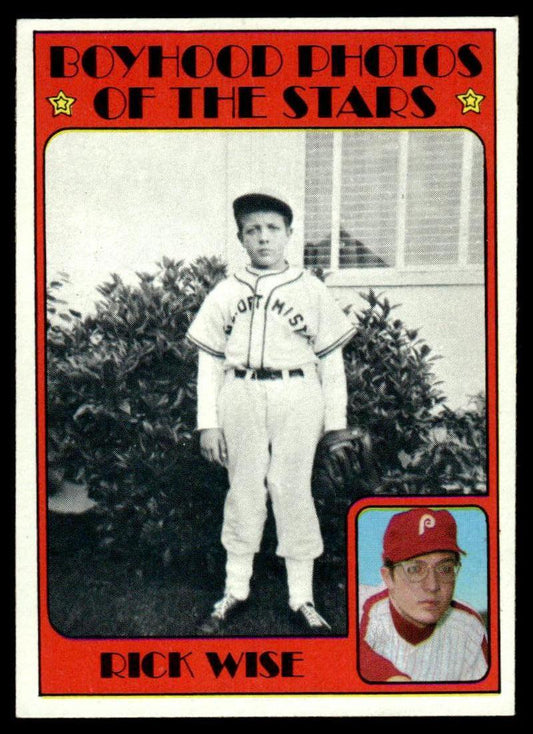 1972 Topps Baseball #345 - Rick Wise KP - NM