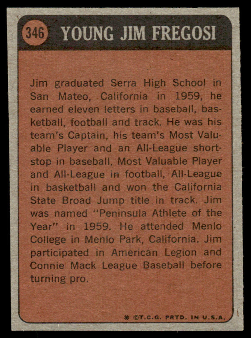 1972 Topps Baseball #346 - Jim Fregosi KP - EXMT