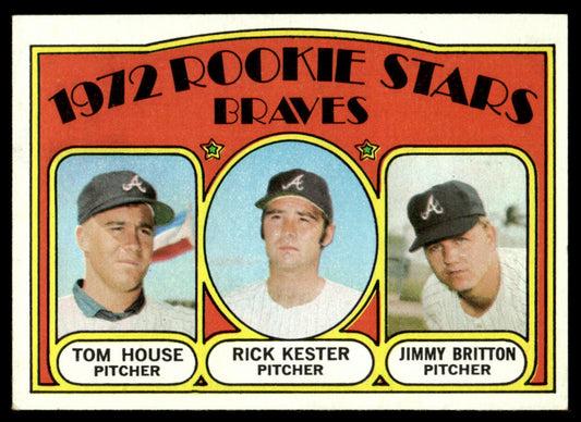 1972 Topps Baseball #351 - Braves 1972 Rookie Stars - EXMT