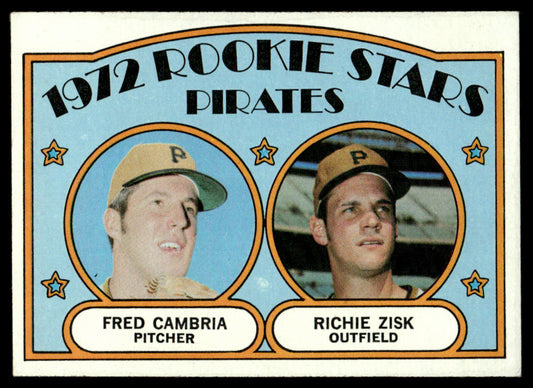 1972 Topps Baseball #392 - Pirates 1972 Rookie Stars - Zisk RC - NM