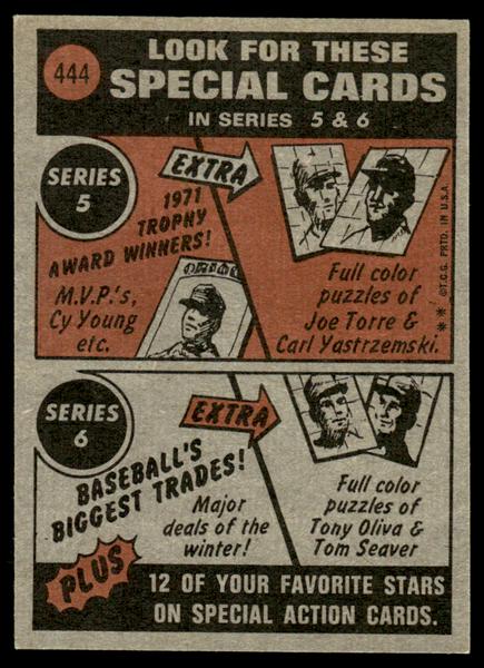 1972 Topps Baseball #444 - Ken Henderson IA - NM
