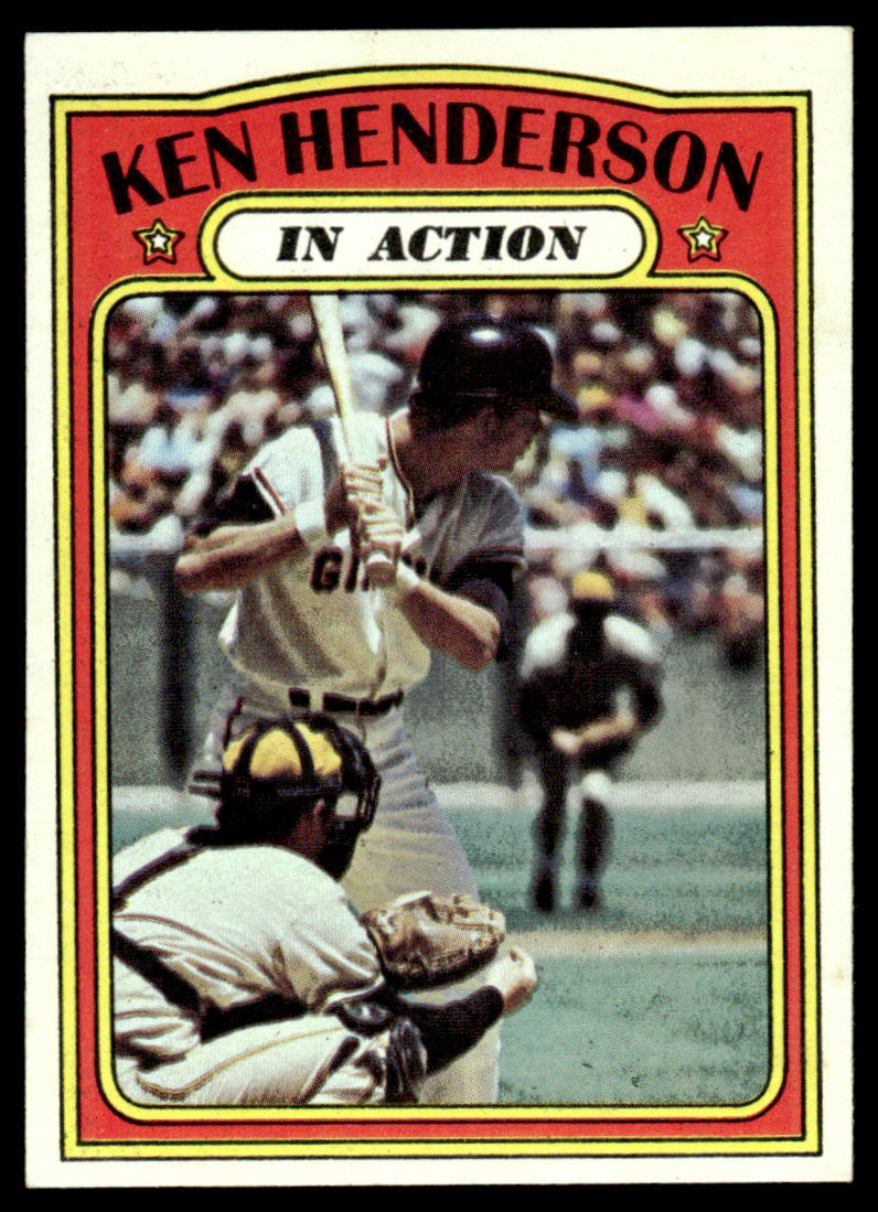 1972 Topps Baseball #444 - Ken Henderson IA - NM