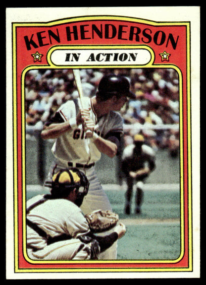 1972 Topps Baseball #444 - Ken Henderson IA - NM