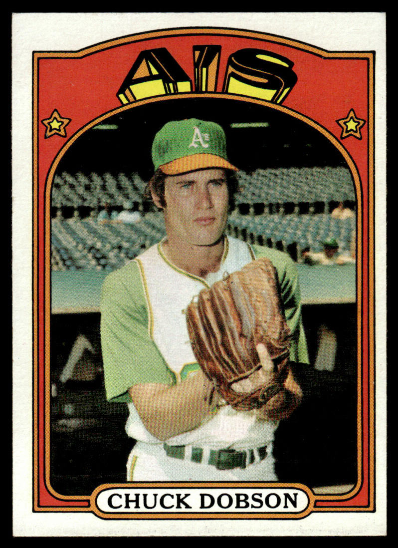 1972 Topps Baseball #523 - Chuck Dobson - EXMT