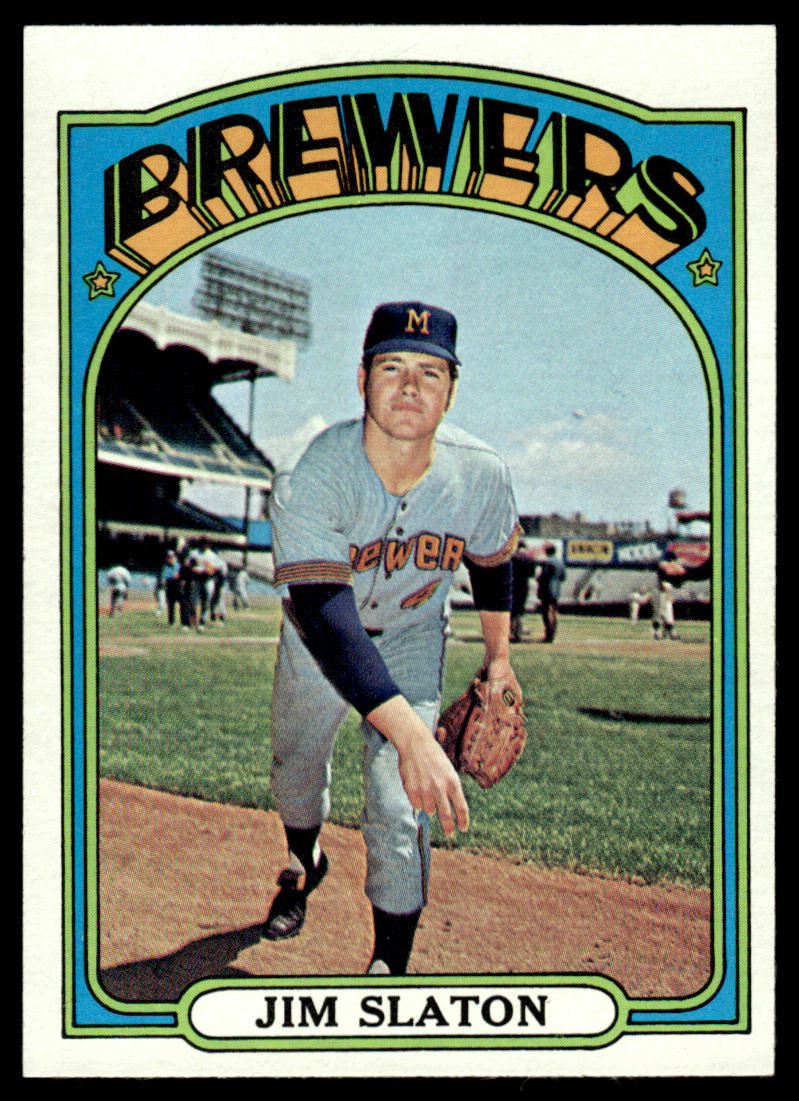 1972 Topps Baseball #744 - Jim Slaton RC - NM