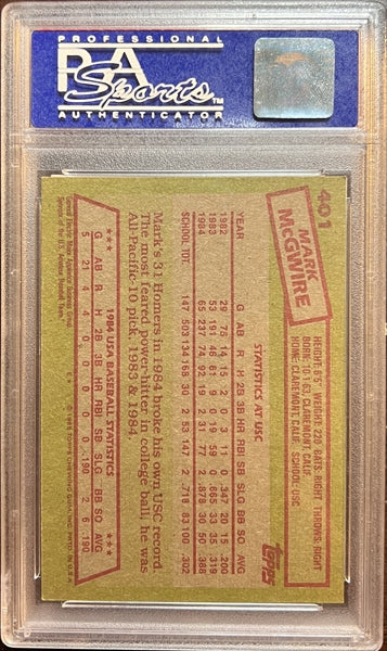1985 Topps Baseball Complete Set Vending! - McGwire Clemens Puckett RC PSA 8