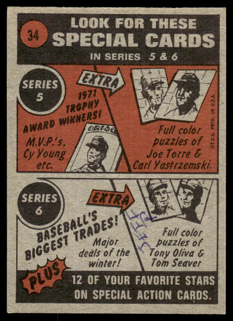 1972 Topps Baseball #34 - Billy Martin IA - EXMT