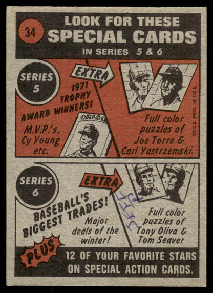 1972 Topps Baseball #34 - Billy Martin IA - EXMT