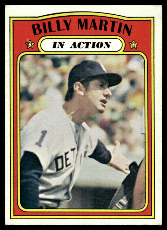 1972 Topps Baseball #34 - Billy Martin IA - EXMT