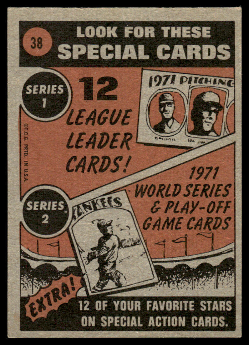 1972 Topps Baseball #38 - Carl Yastrzemski IA - EXMT
