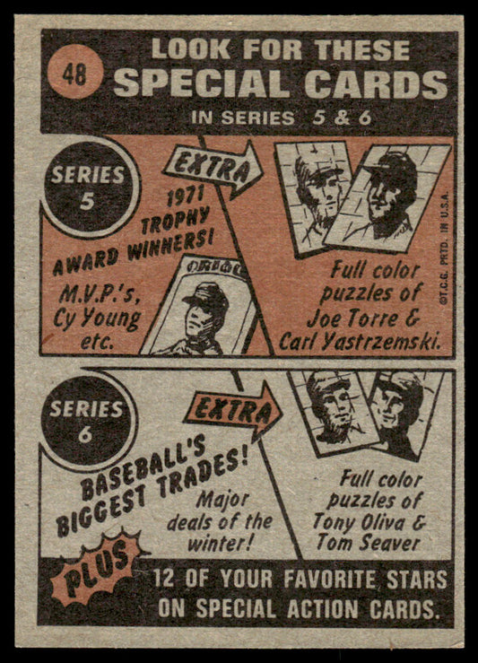 1972 Topps Baseball #48 - John Ellis IA - EX