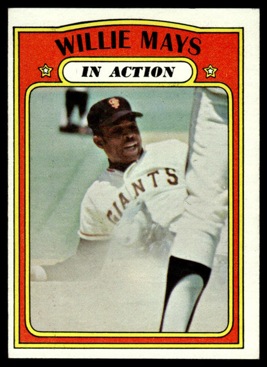 1972 Topps Baseball #50 - Willie Mays IA - EXMT