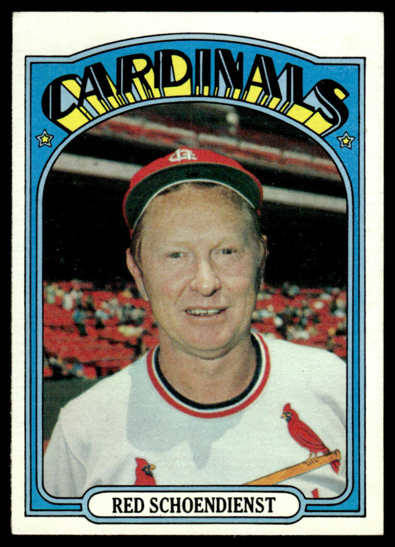 1972 Topps Baseball #67 - Red Schoendienst - NM