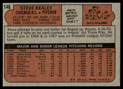 1972 Topps Baseball #146 - Steve Kealey - EXMT