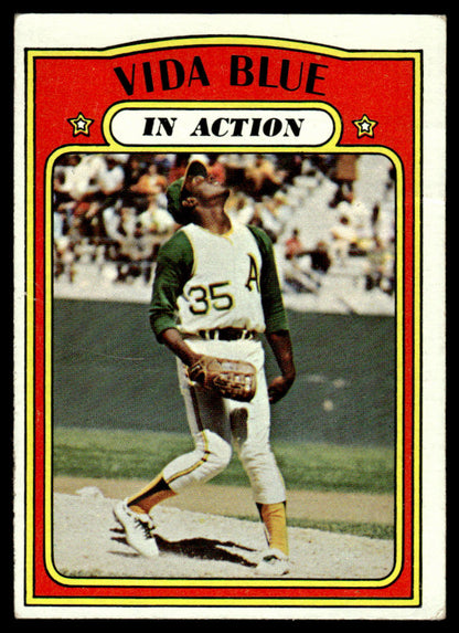 1972 Topps Baseball #170 - Vida Blue IA - VGEX