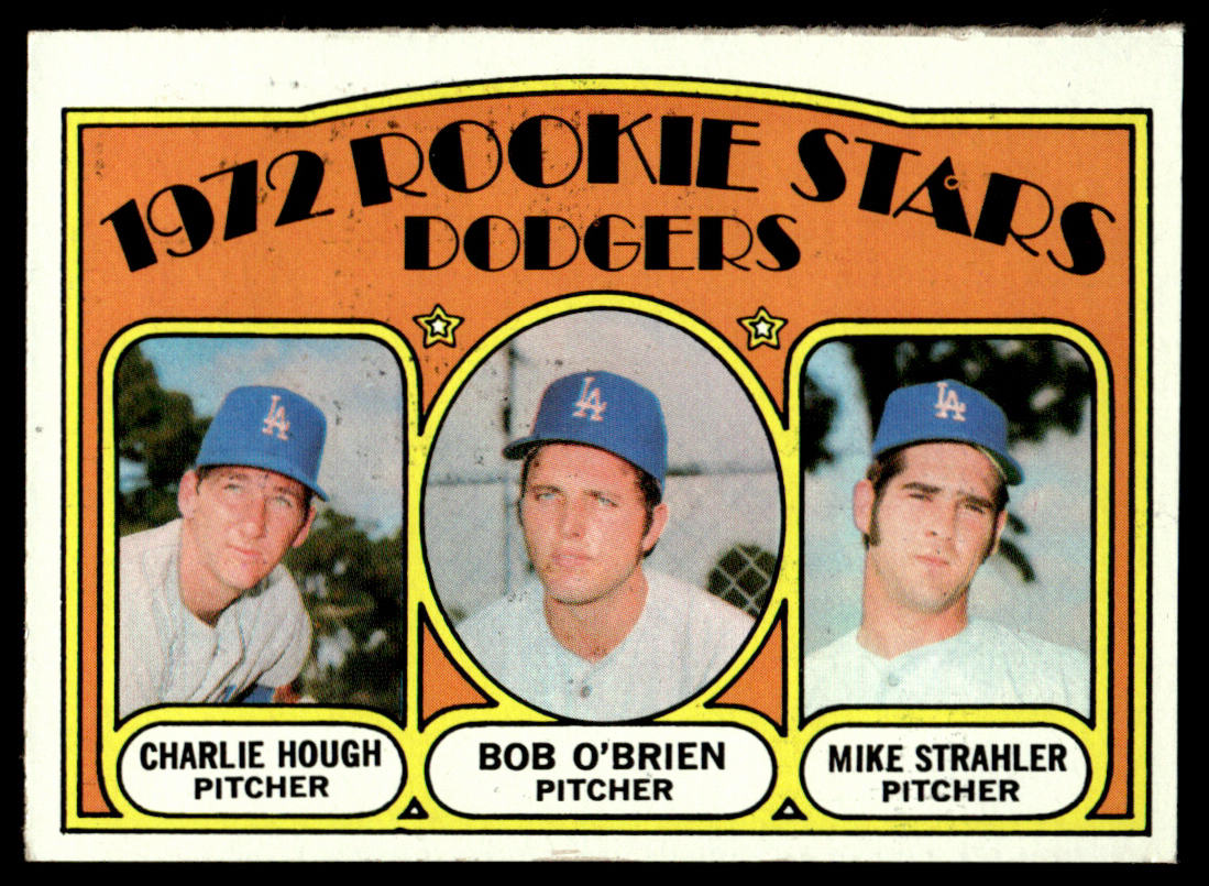 1972 Topps Baseball #198 - Dodgers 1972 Rookie Stars - Hough - EXMT