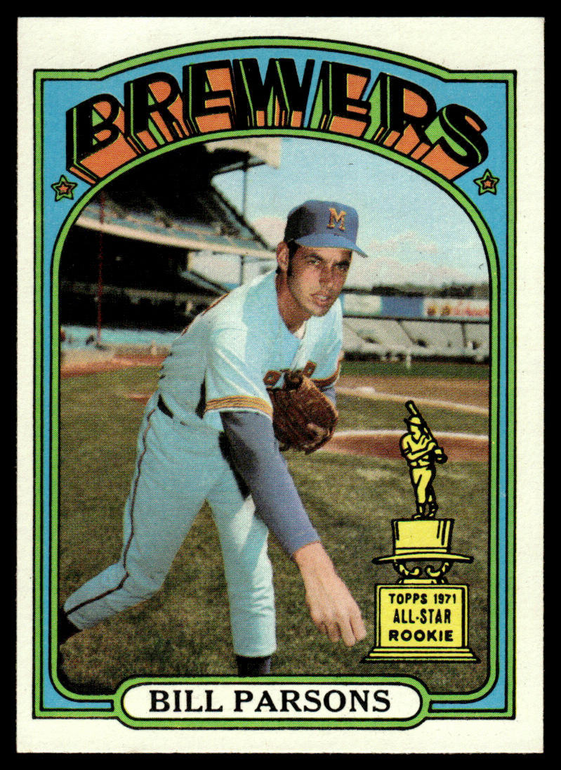 1972 Topps Baseball #281 - Bill Parsons RC - EXMT