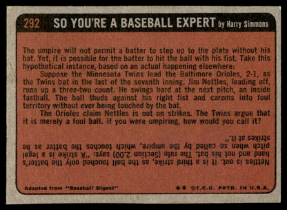 1972 Topps Baseball #292 - Hal McRae IA - EXMT