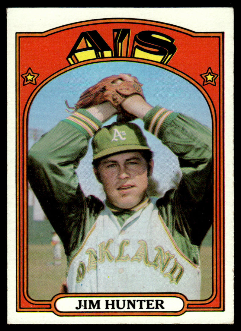 1972 Topps Baseball #330 - Jim Hunter - EXMT