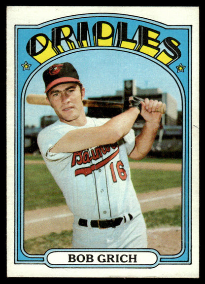 1972 Topps Baseball #338 - Bob Grich - EXMT
